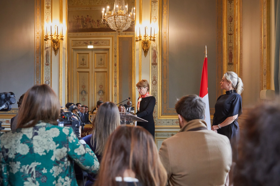 Présentation des vœux au Corps Diplomatique accrédité en Principauté en résidence en France de Madame Isabelle BERRO-AMADEÏ, Conseiller de Gouvernement–Ministre des Relations Extérieures et de la Coopération