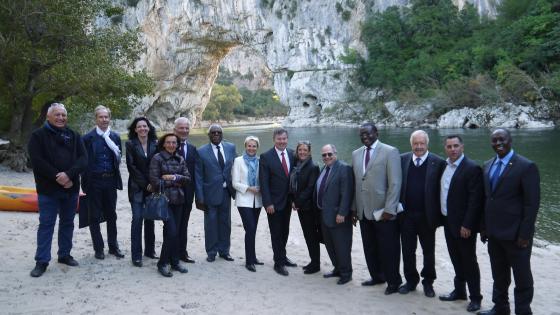 Francophone Ambassadors in France at the Pont d'Arc