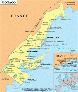 Carte France Monaco