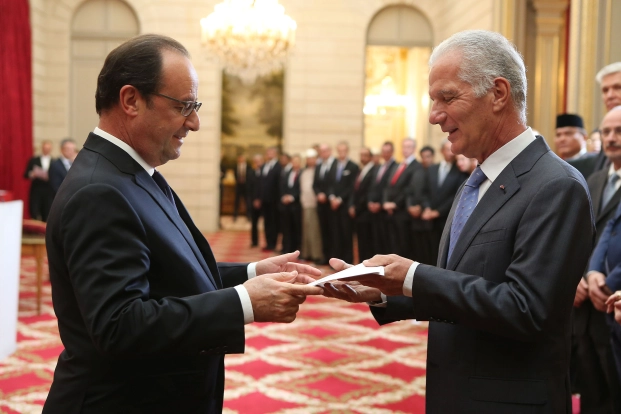 H.E. Mr. Cottalorda Presents his Letters of Credence to the Co-Prince of Andorra